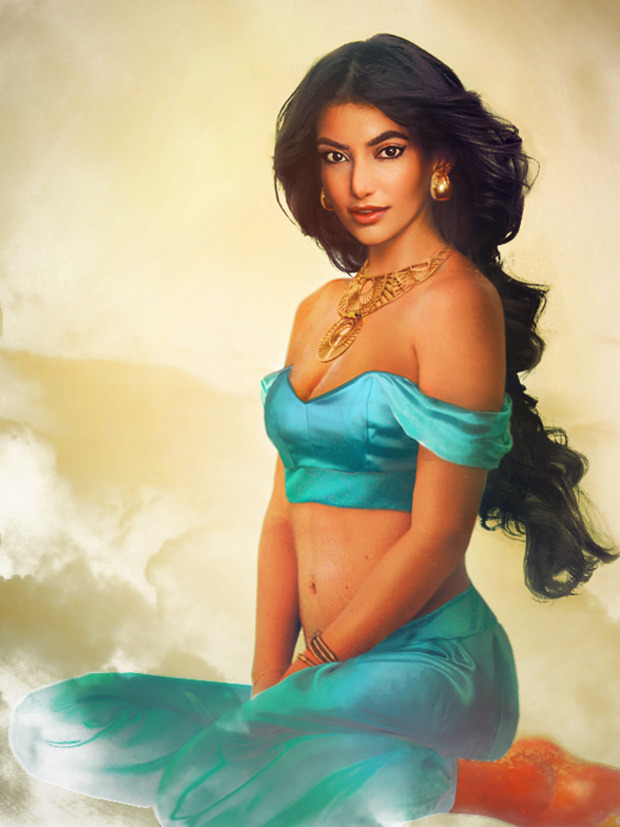 Princesa Disney hiperrealista.Jasmine