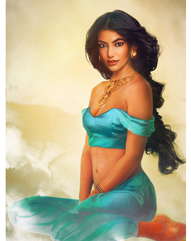 Princesa Disney hiperrealista.Jasmine