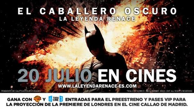 Warner Bros. Pictures te invita a ver la premiere de EL CABALLERO OSCURO: LA LEYENDA RENACE