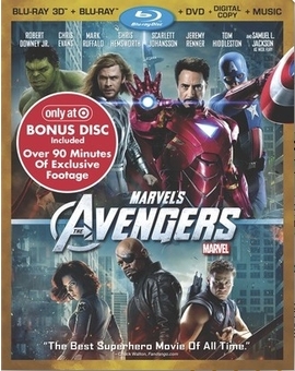 The Avengers 3D Blu-ray		 Target Exclusive / Blu-ray 3D + Blu-ray + DVD + Digital Copy