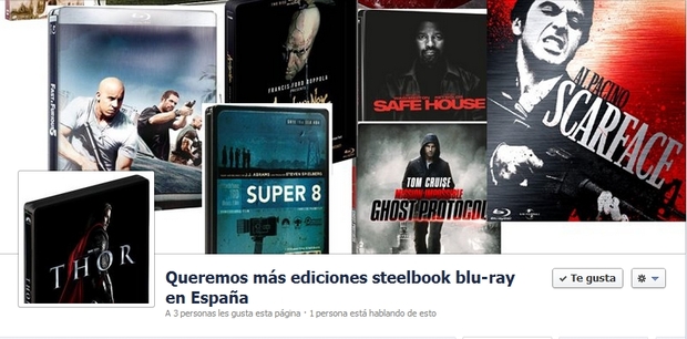 Facebook:Queremos más ediciones steelbook blu-ray en España