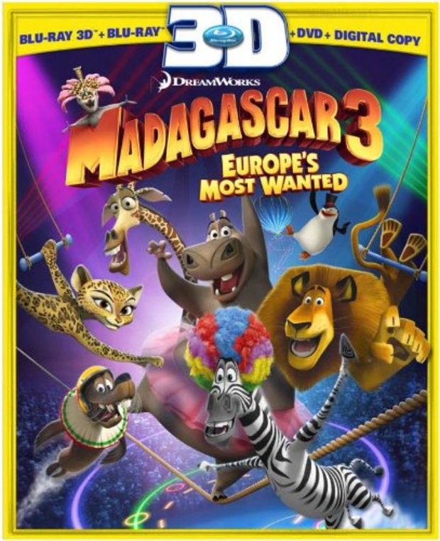 Madagascar 3: Europe's Most Wanted 3D Blu-ray		 Blu-ray 3D + Blu-ray + DVD + UV Digital Copy