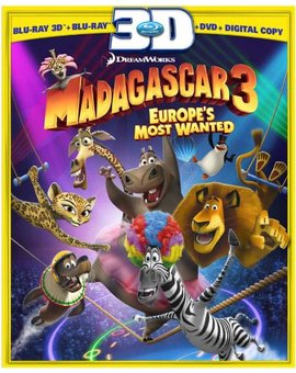 Madagascar 3: Europe's Most Wanted 3D Blu-ray		 Blu-ray 3D + Blu-ray + DVD + UV Digital Copy
