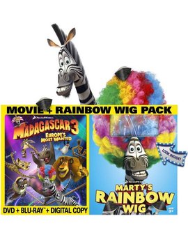 Madagascar 3: Europe's Most Wanted Blu-ray		 and Rainbow Wig / Blu-ray + DVD + UV Digital Copy