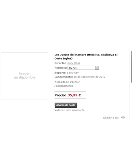 Los Juegos del Hambre (Metálica, Exclusiva El Corte Ingles)
