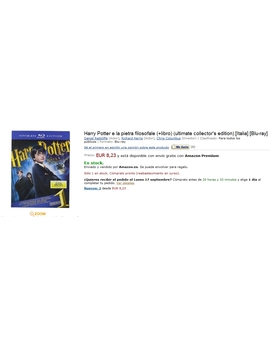 SOLO QUEDA 1 Harry Potter e la pietra filosofale (+libro) (ultimate collector's edition) [Italia] [Blu-ray]