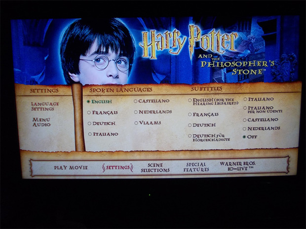 Audio y Subtitulos - Harry Potter e la pietra filosofale (+libro) (ultimate collector's edition) [Italia] [Blu-ray]