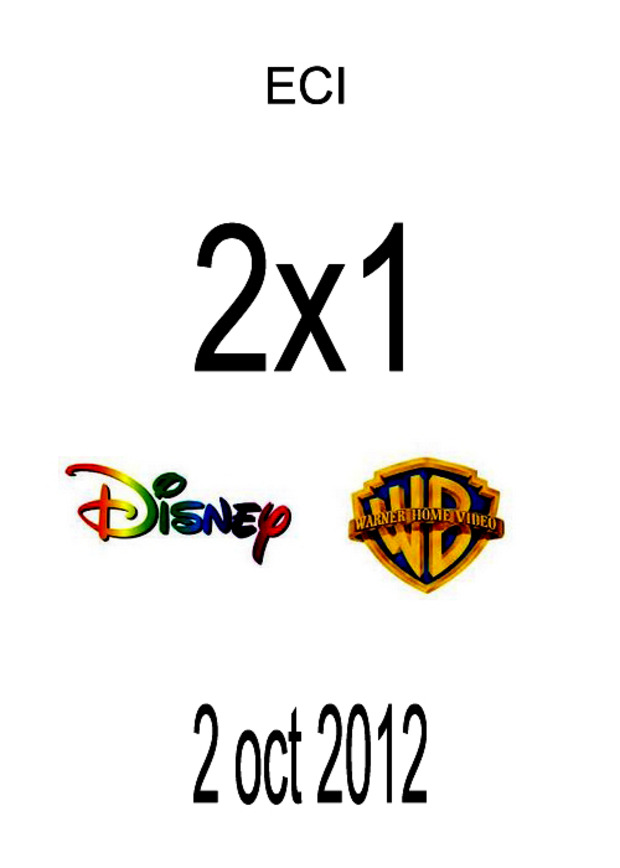 2x1 Warner y Disney -2 oct 2012