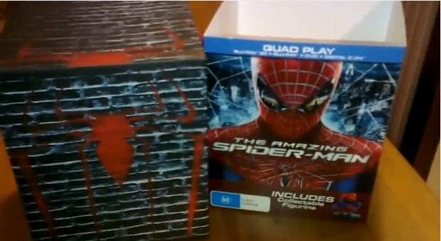 The Amazing Spider Man 3D Blu Ray & I Robot 3d Sunny Bust
