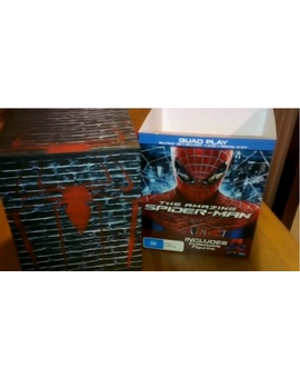 The Amazing Spider Man 3D Blu Ray & I Robot 3d Sunny Bust