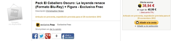 Pack El Caballero Oscuro: La leyenda renace (Formato Blu-Ray) + Figura - Exclusiva Fnac