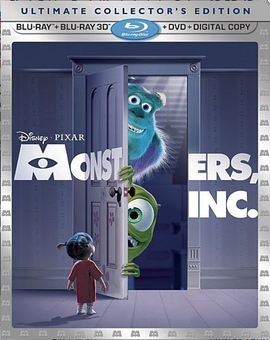 Monsters, Inc. 3D Blu-ray PIXAR / 5 Disc Blu-ray / Blu-ray 3D + Blu-ray + DVD + Digital Copy