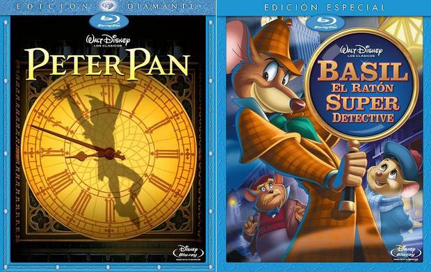 DISNEY BLU RAY España- los próximos slipcovers "Peter Pan","Basil,el ratón superdetective" 