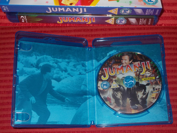 Jumanji [Reino Unido] [Blu-ray] - Interior/disco/lomo