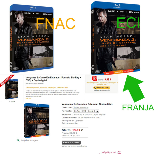 FNAC/ECI - Venganza 2: Conexión Estambul (Formato Blu-Ray + DVD) + Copia digital