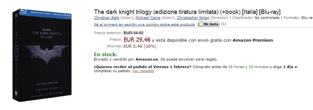 Oferta:The dark knight trilogy (edizione tiratura limitata) (+book) [Italia] [Blu-ray]