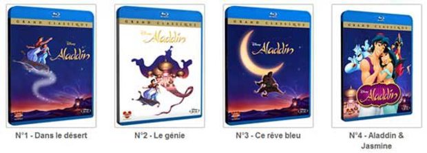 Caratulas candidatas para la edición francesa de "Aladdín"