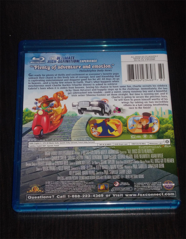 All Dogs Go to Heaven 2 [USA] - Contraportada