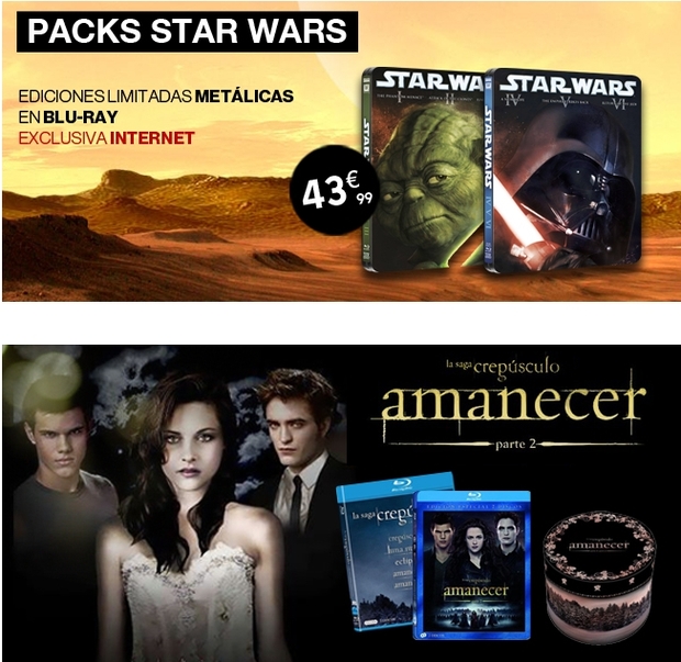 Correo de Fnac Steelbook Star Wars...+ Amanecer........