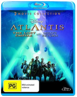"2 movie collection" de "Atlantis,el imperio perdido" para Australia en Disney blu ray.