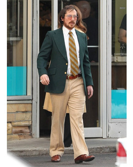 Christian Bale en el rodaje de American Bullshit