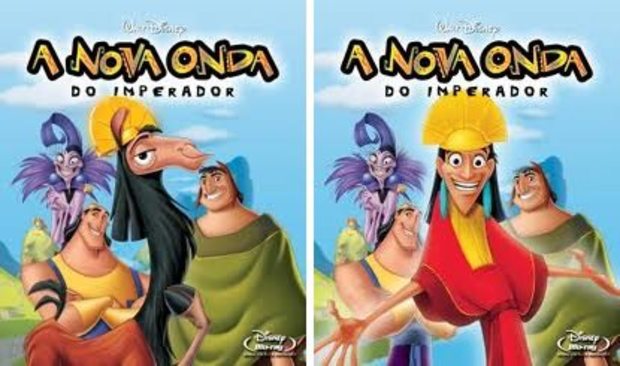2 caratulas opcionales para la edición en Disney blu ray de "El Emperador y sus Locuras"-Brasil-