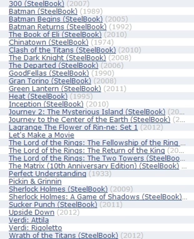 Steelbook`s USA "Nuevos"