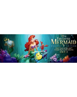 Banner del lanzamiento de la edición Disney diamante de "La Sirenita" en USA.