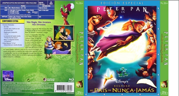 (Custom)Peter Pan Regreso al país de Nunca Jamás -Slipcover- NUEVO lomo