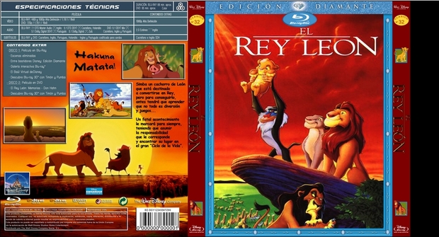 El Rey León -Bly-ray- Custom Slipcover -1-