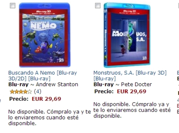 Amazon.es 2X1 Pixar 3D (Ahora si entran,pero no están de momento disponibles)