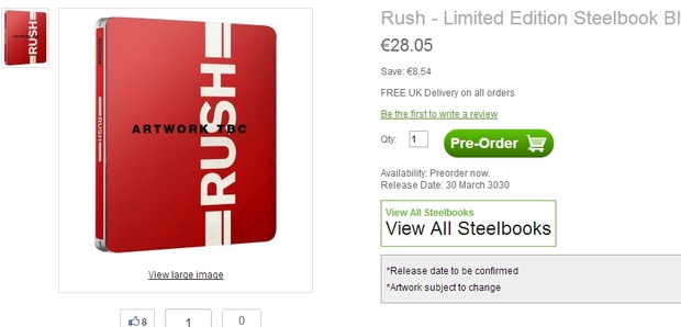 XD Zavvi.com Rush steelbook fecha 30 de Marzo 3030 XD