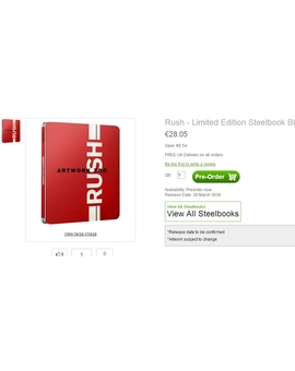 XD Zavvi.com Rush steelbook fecha 30 de Marzo 3030 XD