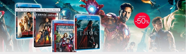 LOS HÉROES DE MARVEL  DVD/BLU-RAY Oferta ECI