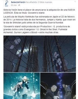 Selecta Visión tiene el placer de anunciaros la adquisición de una NUEVA LICENCIA. Ésta se titula: Giovanni’s Island.