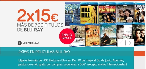 2x15 Blu-ray(ECI) más de 700 títulos 