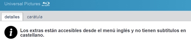 ¿Cuántos títulos de la UNIVERSAL en BD tienen los extras escondidos?