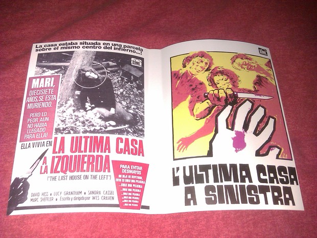 Caratula interior La ultima casa a la izq.