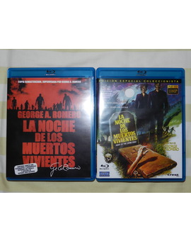 Mis dos ediciones (blu ray) de La noche de los muertos vivientes