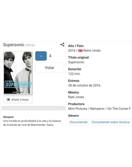 Por si alguno es fan del grupo "Oasis"