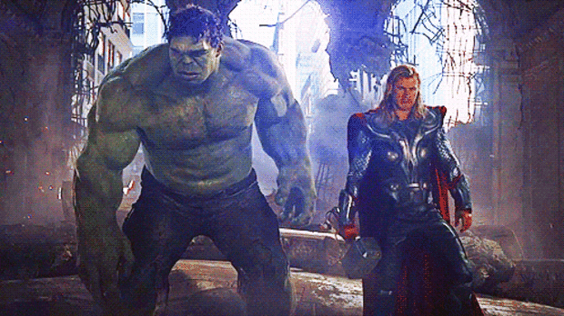Uno de los grandes momentos de "Los Vengadores"