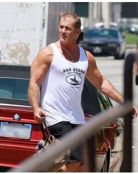 Mel Gibson en el set de los Mercenarios 3