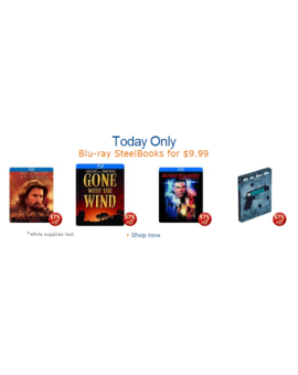 ¡Buena promo de Steelbooks en Amazon.ca!