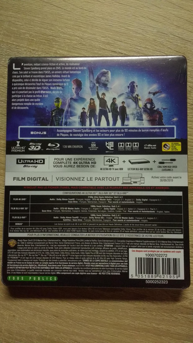Ready Player One Ultimate Edition Steelbook (Francia) 4/4