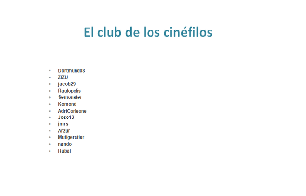 El club de los cinefilos 