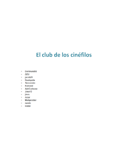 El club de los cinefilos 