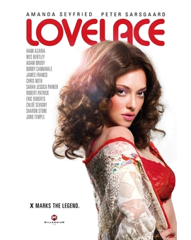 X Marks the Legend. Cartel de 'Lovelace': Amanda Seyfried es Garganta Profunda