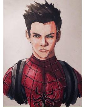 Fan-art de Asa Butterfield como Spider-Man