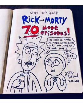 Se renueva Rick y Morty para 70 Episodios más.