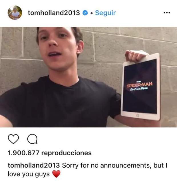 Tom Holland anuncia "por error" el título de la secuela de Spiderman Homecoming